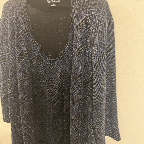 Alex Evenings 2-Piece Sparkle Twinset Jacket & Tank Top | Plus Size 3X - Picture 9 of 15